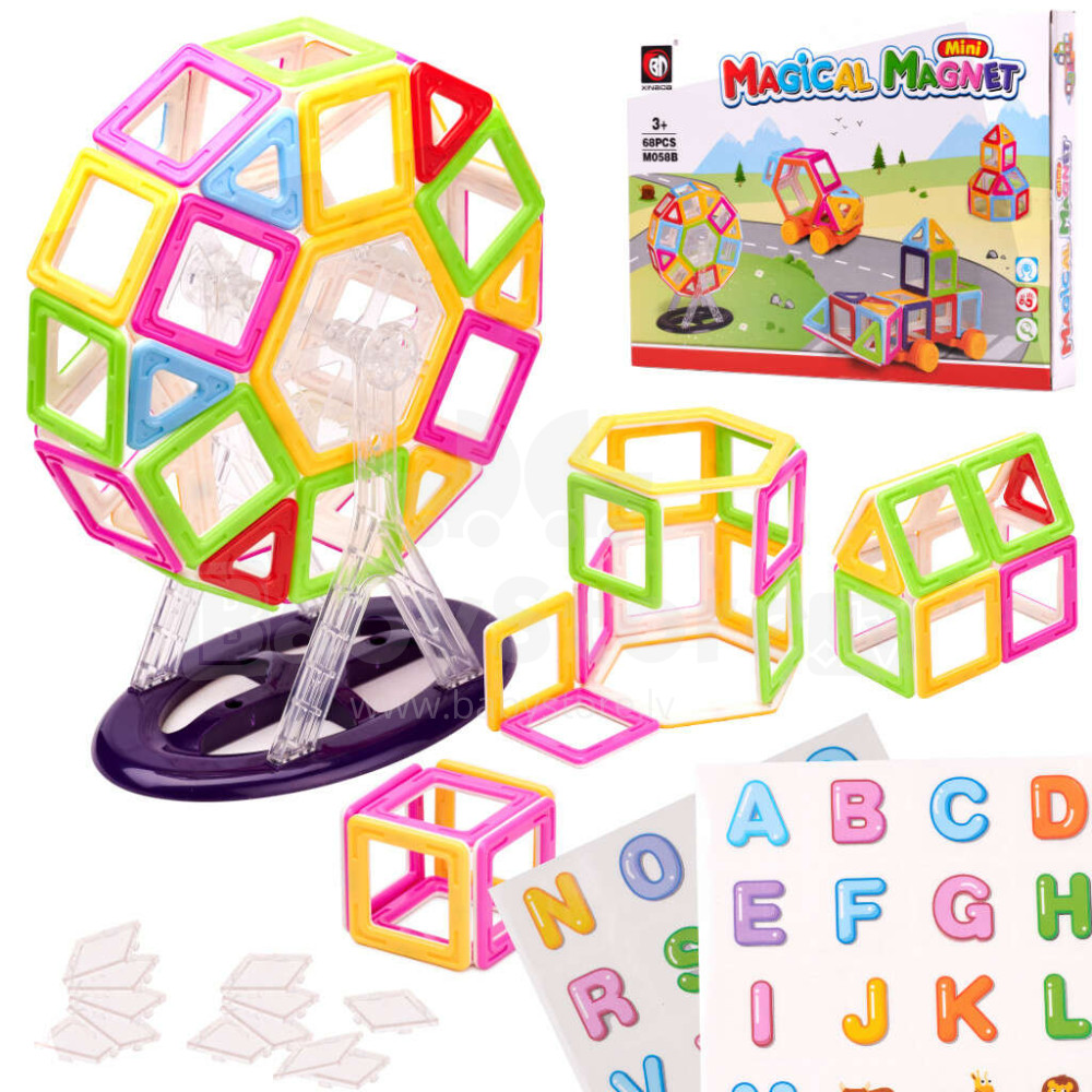 Ikonka Art.KX9818 Magnētiskie ķieģeļi MAGISKAIS MAGNETS MINI 68 KOMPLEKTS  3+ - Каталог / Игры и Игрушки / По Типу / BabyStore.lt - Крупнейший детский  магазин (интернет-магазин)