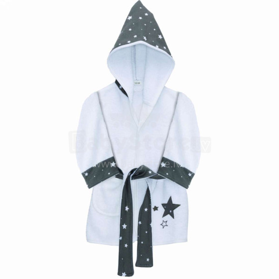 Fillikid Bathrobe Stars Art.186-24-708 Grey Halāts ar kapuci 12-24 mēn.