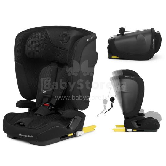 KinderKraft Fix2Go  i-Size Car Seat 76-150 cm Art.104696 Black Automobilinė kėdutė 9-36 kg