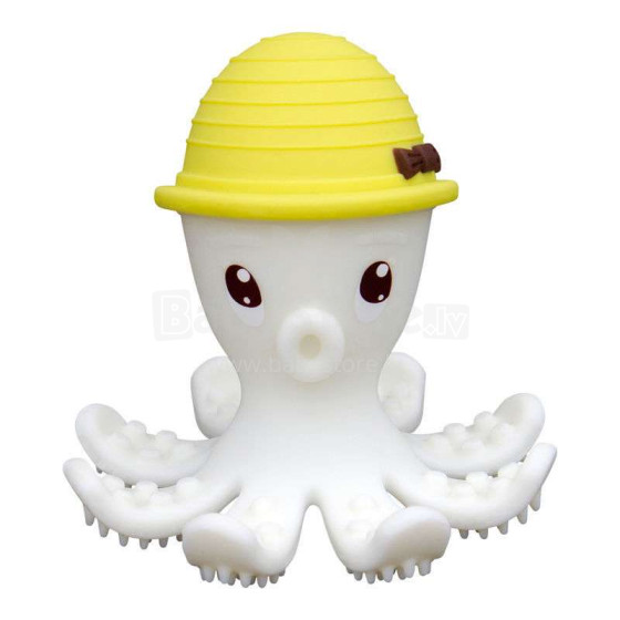 Mombella Octopus Teether Toy  Art.P8032 Lemon Kožamā rotaļlieta Astoņkājis