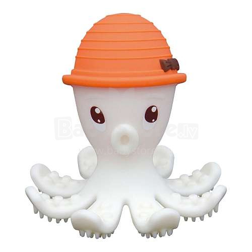 Mombella Octopus Teether Toy  Art.P8034-1 Orange Kožamā rotaļlieta Astoņkājis