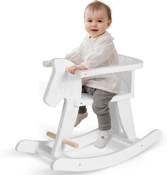 Labebe Baby Rocking Horse  Art.109651 White Medinis vaikų arkliukas