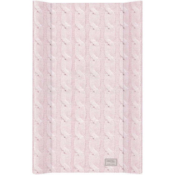 Ceba Baby Strong Art.110937 Pastel Collection Cable Pink  Матрац для пеленания с твердым основанием + крепление для кроватки (80x50cм)