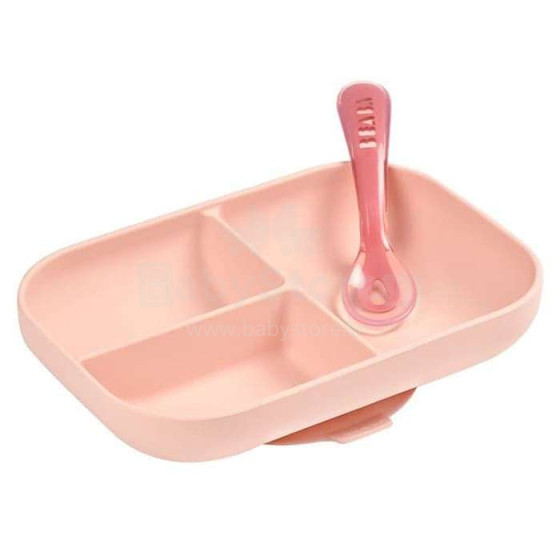 Beaba Compartimente Art.913456 Pink Набор силиконовой посуды
