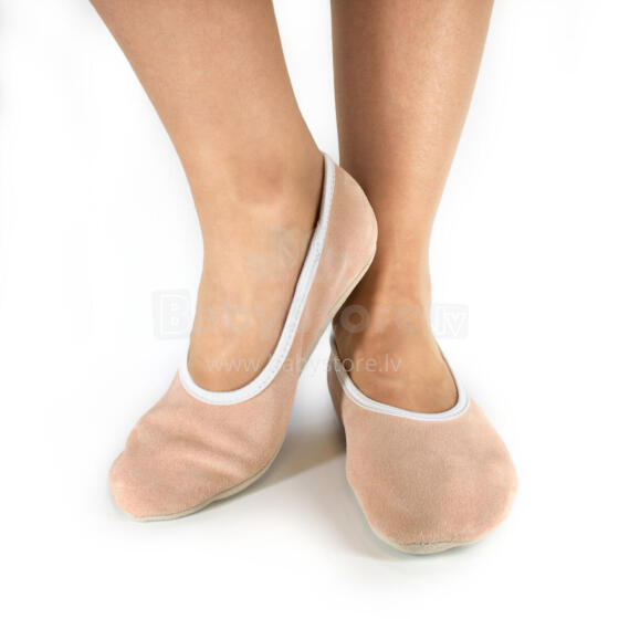 Bebe Basic Hip-Hop Gymnastics Shoes Art.SB120 Nude Чешки гимнастические c кожанной подошвой