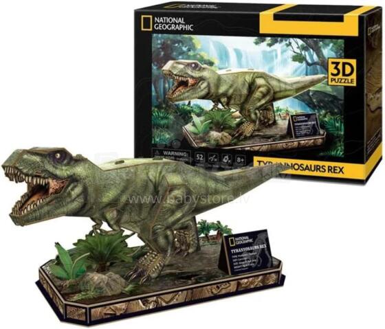 Cubic Fun National Geographic 3D Puzle Art.DS1051H dėlionė „Tiranozauras REX“