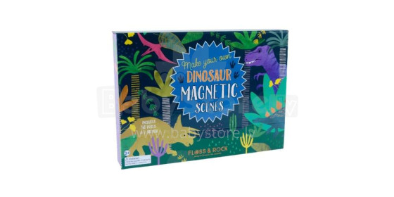 Floss&Rock Zuja Art.41P3644 Magnetic Play Scenes - Dinosaur