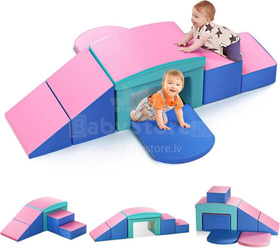 Lischwert Children's Foam Building Blocks Art.159984 Pink/Blue