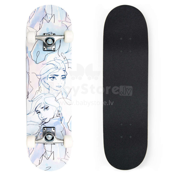 BIG WOODEN SKATEBOARD FROZEN WATERCOLOR