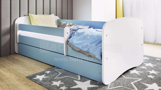 Babydreams blue bed without a pattern, without a drawer, mattress 160/80