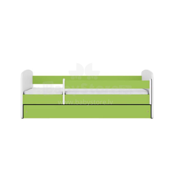 Bed babydreams green without pattern with drawer without mattress 180/80