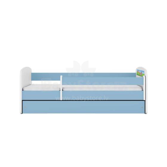 Bed babydreams blue safari with drawer with non-flammable mattress 140/70