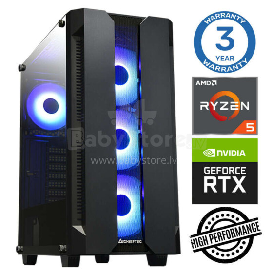 Игровой компьютер INTOP Ryzen 5 5500 32GB 500SSD M.2 NVME+2TB RTX3050 8GB no-OS