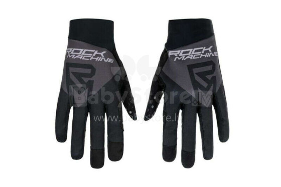 Вело перчатки Rock Machine Race, черный/серый, размер M