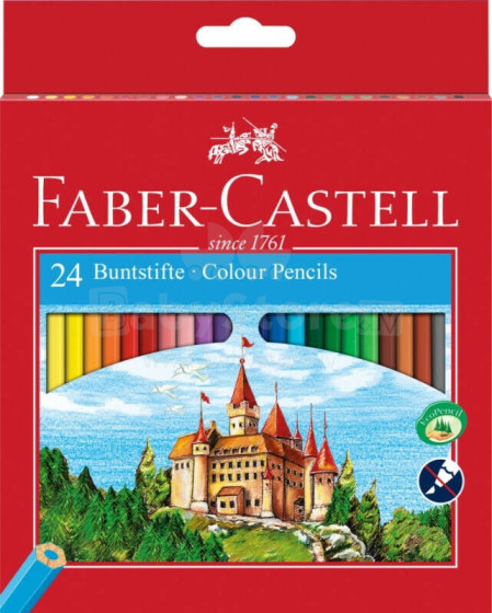 Krāsainie zīmuļi Faber-Castell Classic, 24 krāsas