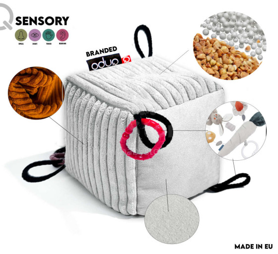 NO ODD Sensory Shapes Art.163975 Bag with 7 shapes, fillings and texture mini pillows