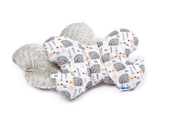 Butterfly Pillow – hedgehogs grey