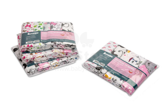 Overprinted tetra diapers 5-pack – girl
