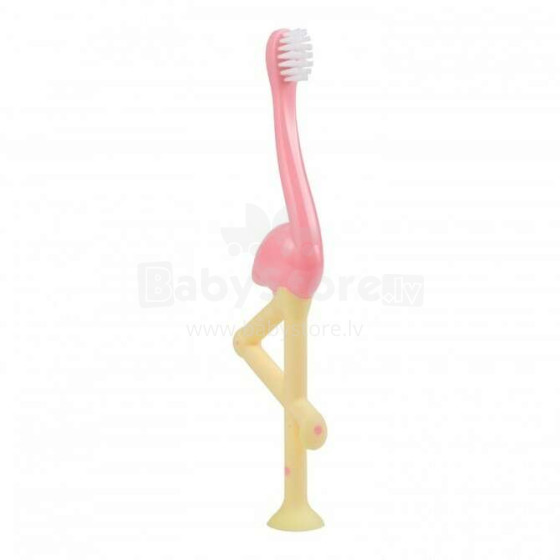 HG058 Toddler Toothbrush, Flamingo, Pink, 1-Pack