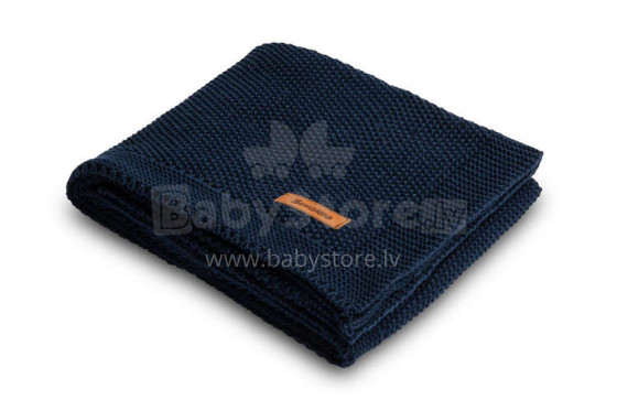 Knitted Blanket – navy blue