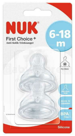 721265 BOTTLE teat SILCONE 6-18 M 2 PCS