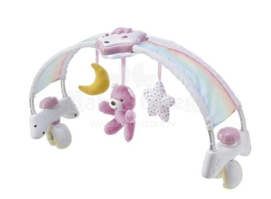 143283 PANEL / COT, RAINBOW SKY PINK