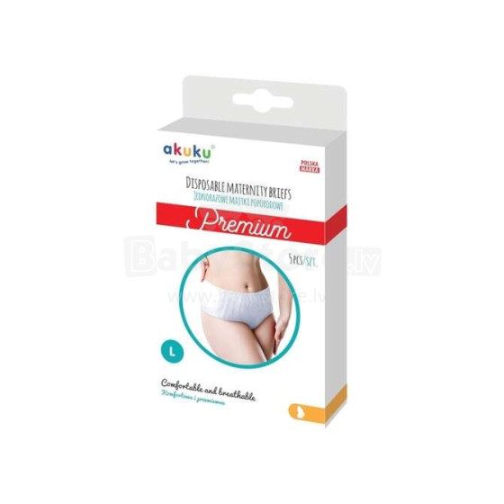 AKUKU Art.A0551 Single-use postpartum panties (size L, 5 pcs)