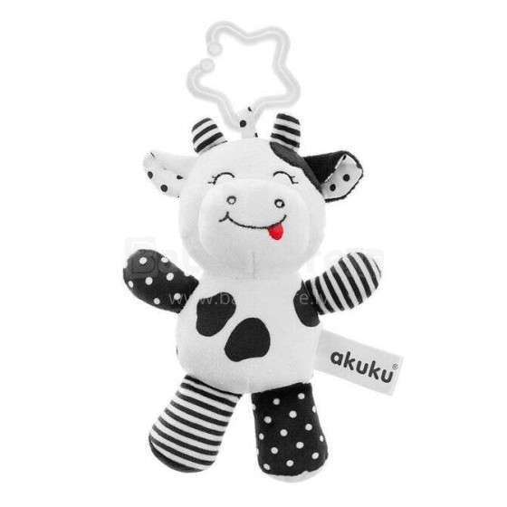 A0471 Plush hanging toy COW_black/white