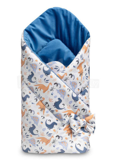 Velvet Baby Nest Cone Wrap – DINOSAURS BLUE