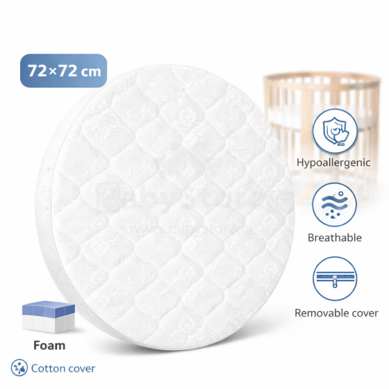 La Bebe™ Smart Bed Art.16722 Vaikiškas putų čiužinys 72x72x7 cm (Suderinamas su „Ingvart“)