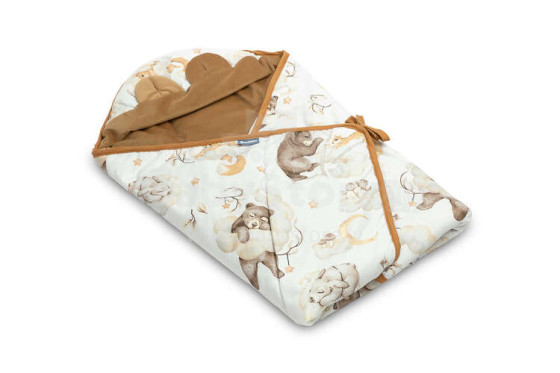 VELVET CARRY-COT SWADDLE BLANKET XL DREAM BEIGE