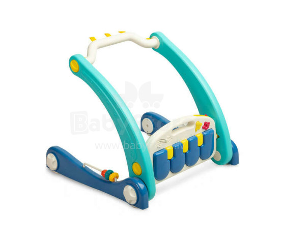 2IN1 WALKER WITH MUSIC MAT BLUE