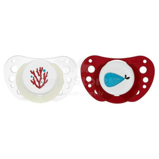 171583 PF AIR SILICONE pacifier 6-36M 2PCS LUMI RED |