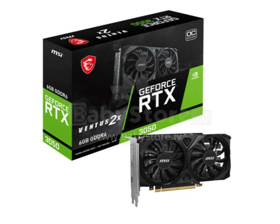 MSI Geforce RTX 3050 VENTUS 2X 6G OC NVIDIA 6ГБ GDDR6