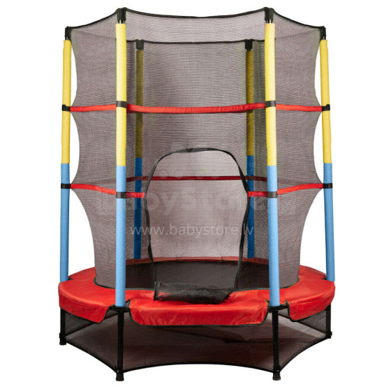 Ikonka Art.KX3936_1 Children's garden trampoline 140cm red-blue