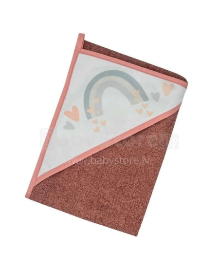 Tega Baby Towel Art.ME-008 Meteo Pink    Детское хлопковое полотенце с капюшоном, 100x100см