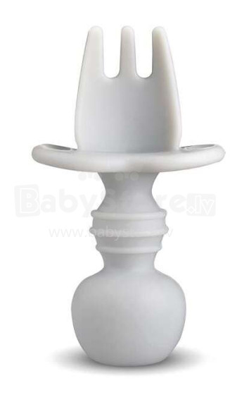 La Bebe™ Basic  Silicone Fork Art.169084 Light Beige Mīkstā silikona dakšiņa 7.8 cm,no 6 mēn