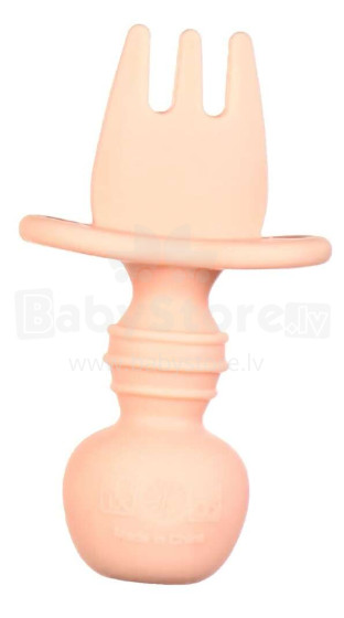 La Bebe™ Basic  Silicone Fork Art.169086 Old Rose   Вилочка мягкая силиконовая 7.8 см,от 6 мес.