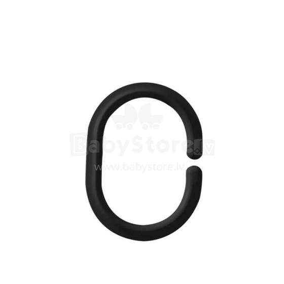Кольца для душевой занавески, черные, 12 шт. 49310