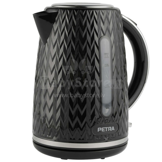 Petra PT3864BLKVDEEU10 Chevron Jug Kettle black