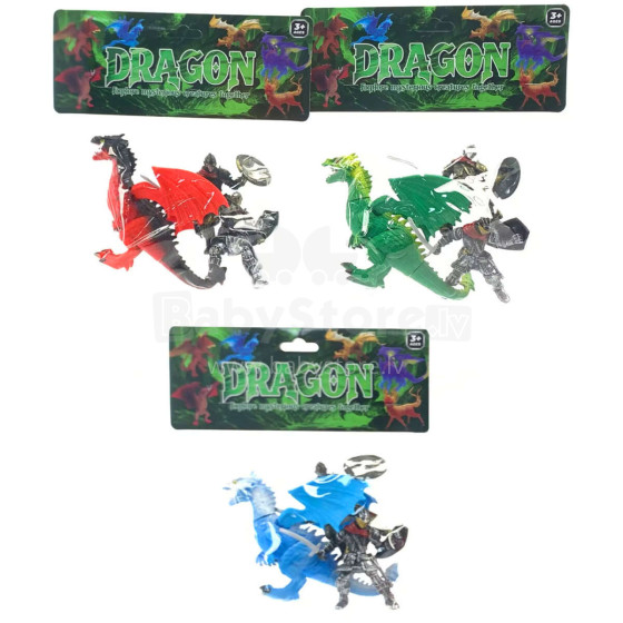 DRAGON AND KNIGHTS FIGURINE SET