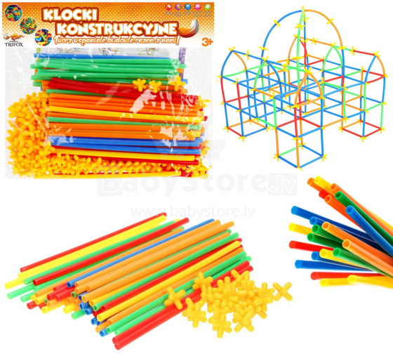 CONSTRUCTION BLOCKS STRAWS 300 PIECES