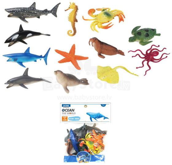 MARINE ANIMALS 12 PIECES