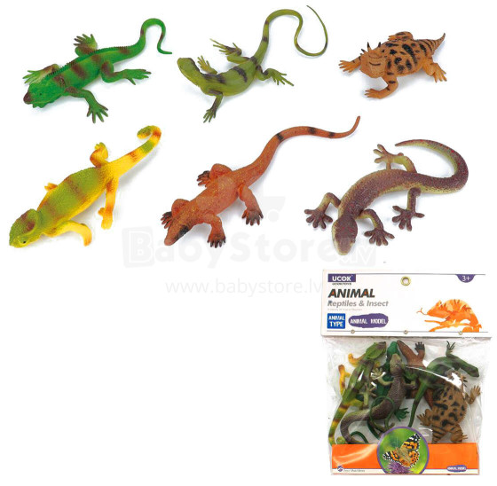 REPTILE LIZARD 6 PIECES