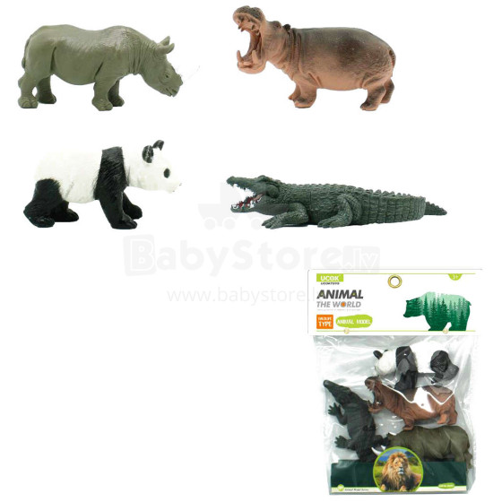 ZOO ANIMALS 4 PIECES