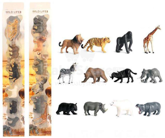 ZOO ANIMALS 6 PIECES