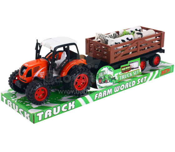 TRACTOR WITH TRAILER AND ANIMALS