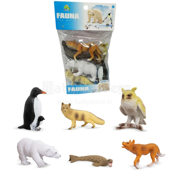 ARCTIC POLAR ANIMALS 6 PIECES