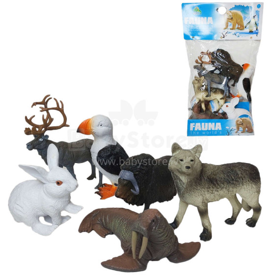 ARCTIC POLAR ANIMALS 6 PIECES