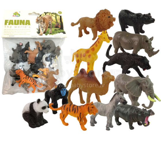 ZOO ANIMALS 12 PIECES